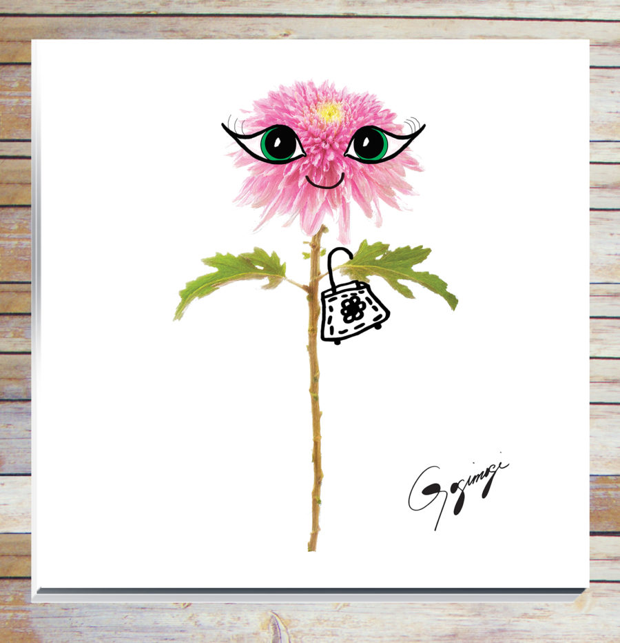 Gogimogi Wall Art-Dahlia on Acrylic or Plexiglass