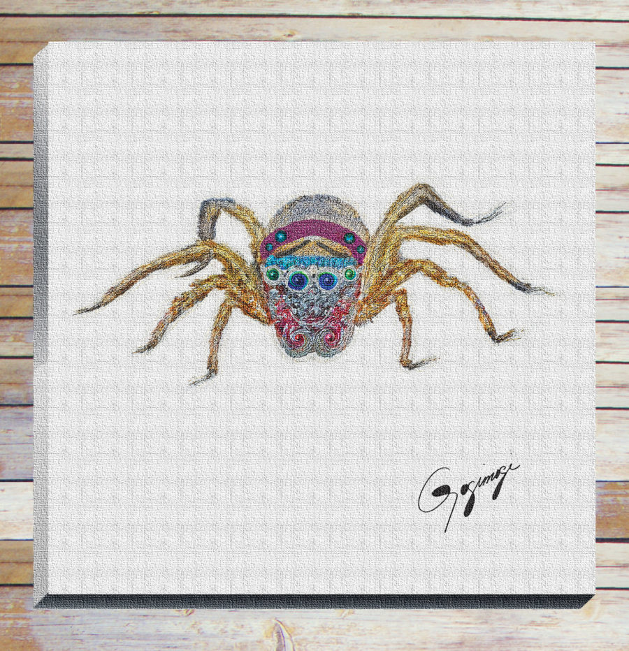 Gogimogi-Wall-Art-Jumping-Spider-on-Canvas