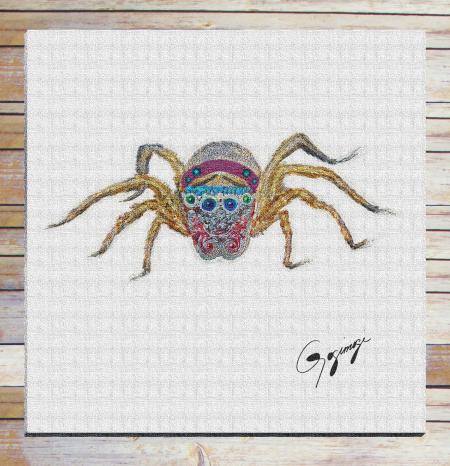 Gogimogi-Wall-Art-Jumping-Spider-on-Paper