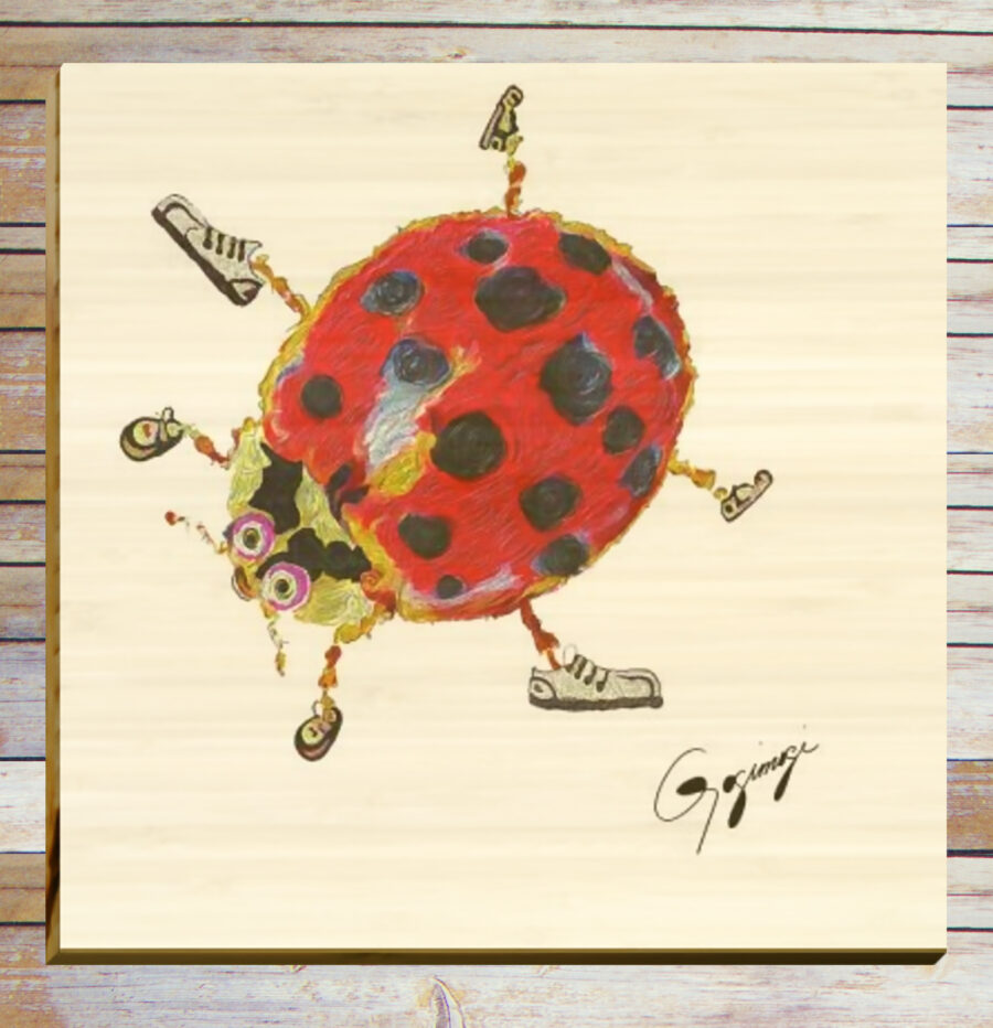 Gogimogi-Wall-Art-Ladybug-on-Bamboo-1