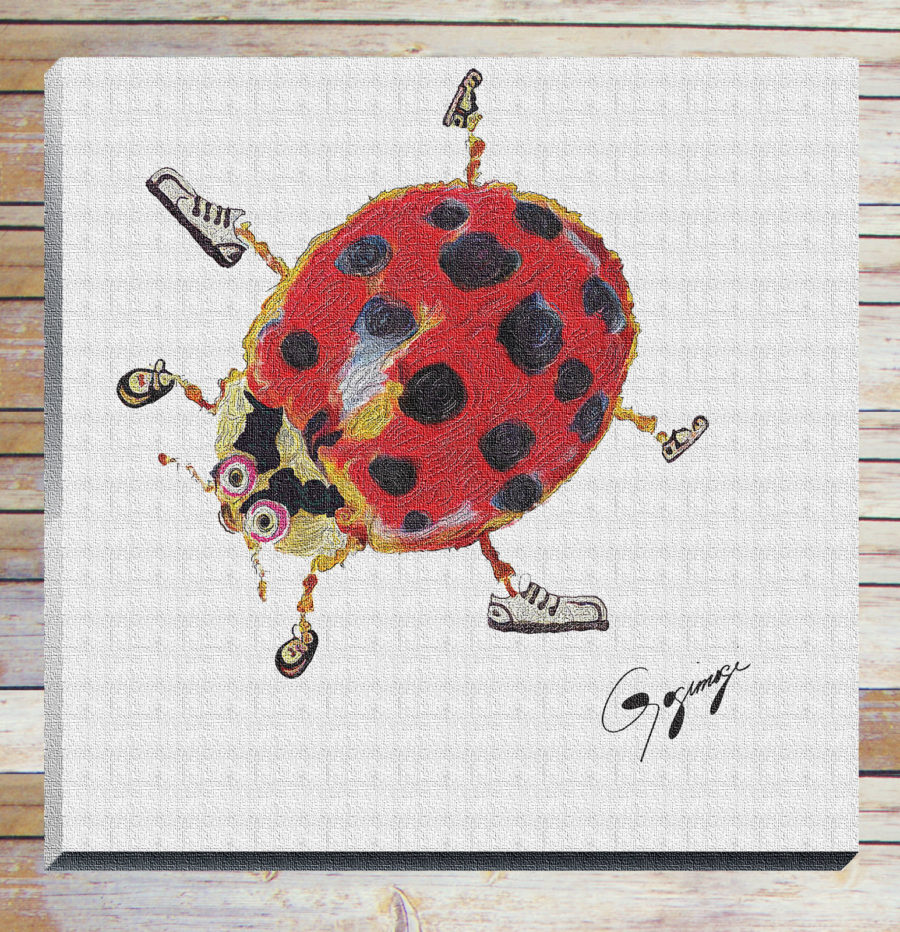 Gogimogi-Wall-Art-Ladybug-on-Canvas