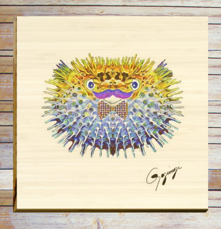 Gogimogi-Wall-Art-Pufferfish-on-Bamboo