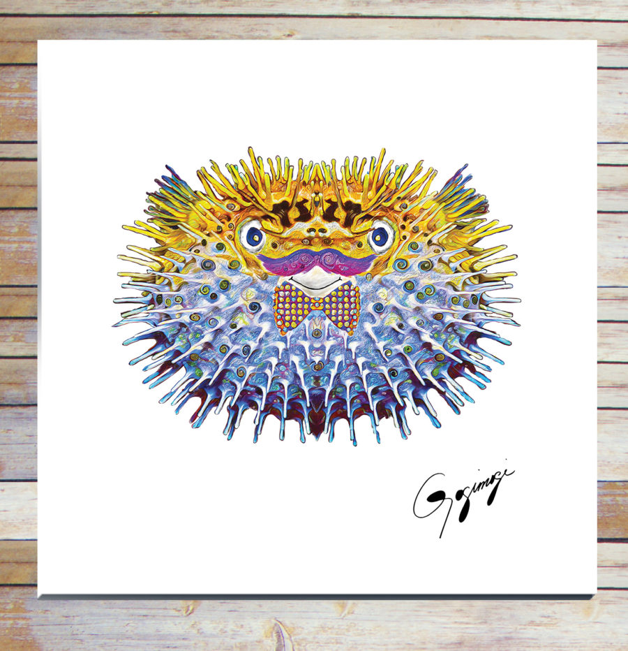 Gogimogi-Wall-Art-Pufferfish-on-Metal