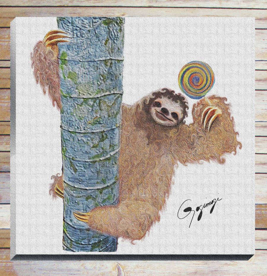 Gogimogi-Wall-Art-Sloth-on-Canvas-5