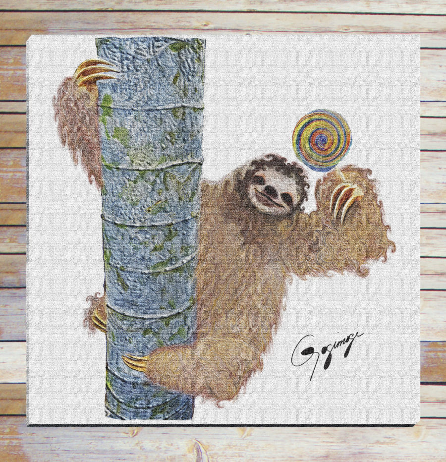 Gogimogi-Wall-Art-Sloth-on-Paper-2