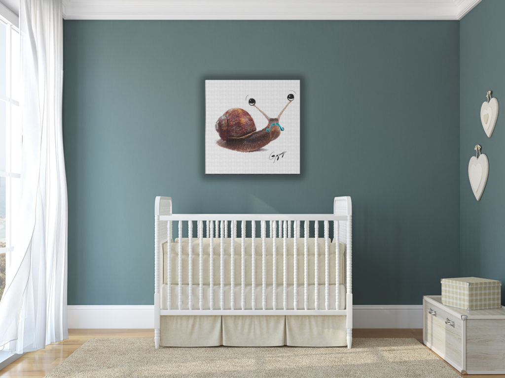 Gogimogi-Wall-Art-Snail-on-Paper-in-Nursery-1