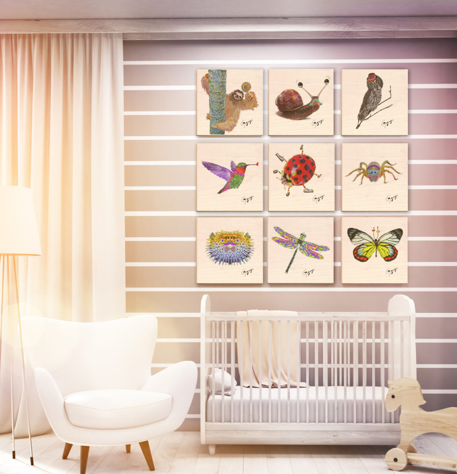Gogimogi-Wall-Art-Various-Flattened-on-Wood