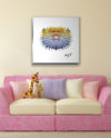 Gogimogi Wall Art-Pufferfish on Acrylic or Metal in Child Room